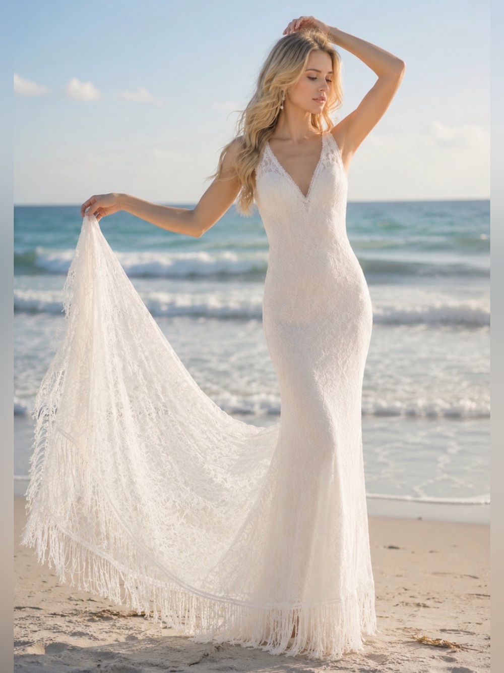 New Wilderly Bride Bohemian, Coastal Cowgirl, Dream Wedding Dress F120 Rory